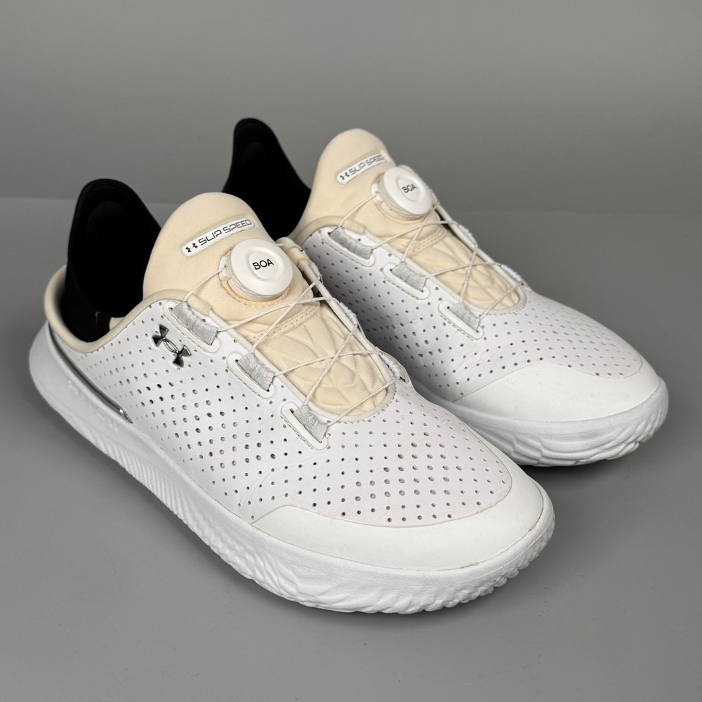 Under Armour SlipSpeed Training Shoes White Black Mens 8.5 Womens 10